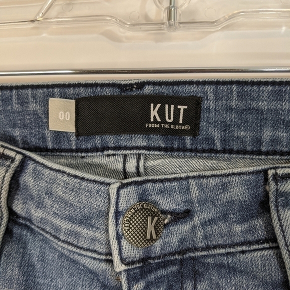 KUT from the Kloth Kelsey high rise ankle flare 00 denim jeans - Picture 4 of 7